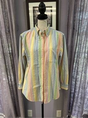 Vintage L.L. Bean Striped Button Down